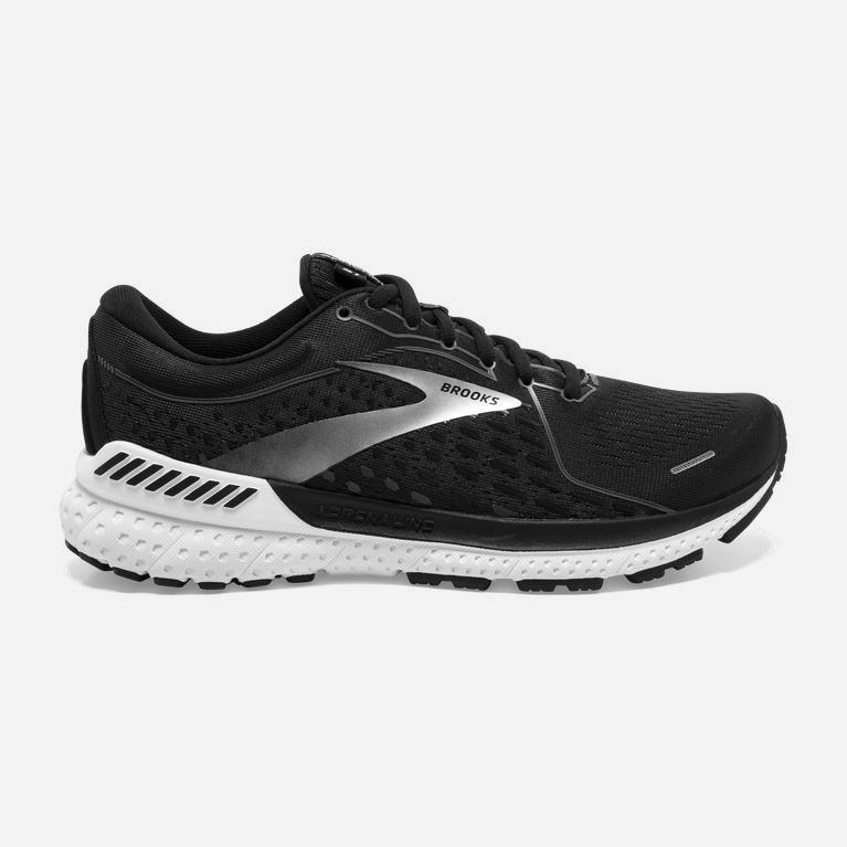 Brooks Adrenaline Gts 21 Womens Road Running Shoes - Black Pearl/White - Philippines (169583BNS)